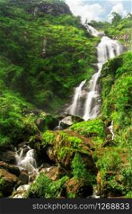 Silver waterfall in Sapa, Vietnam. Silver waterfall is one of the most beautiful waterfalls in Vietnam.