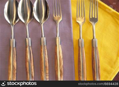 Silverware Laid Out On a Table