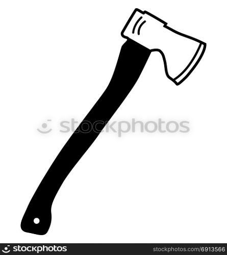 Simple axe vector icon on a white background.