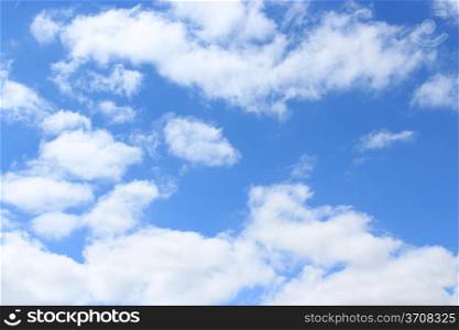 simple beautiful white clouds on blue sky background
