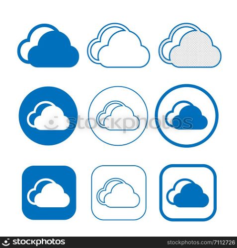 Simple Cloud icon sign for web and app