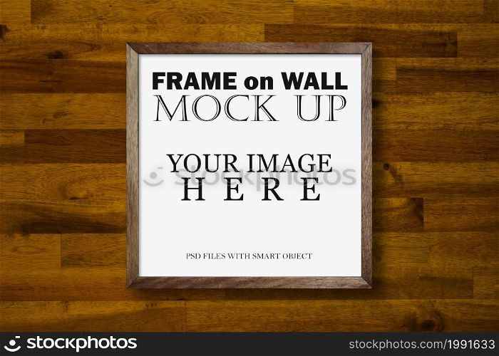 Simple concept of photo frame with leaf shadow for ornament