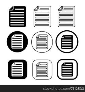 simple Document file icon. Paper doc sign