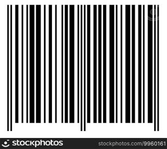 Simple fake black EAN or barcode illustration on white background.