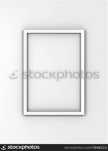 Simple frame. 3d illustration isolated on white background