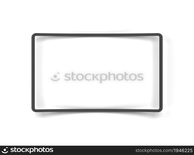 Simple frame. 3d illustration isolated on white background