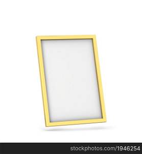 Simple frame. 3d illustration isolated on white background