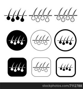 simple hair icon sign design