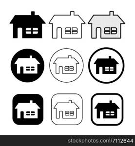 simple house and home icon symbol sign