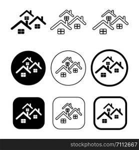 simple house symbol and home icon sign