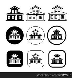 simple house symbol and home icon sign