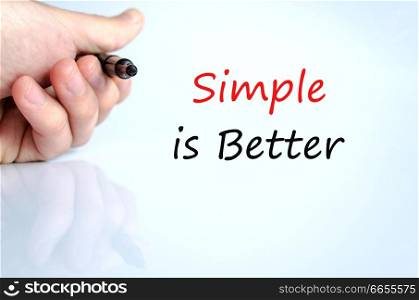Simple is Better Concept Isolated Over White Background