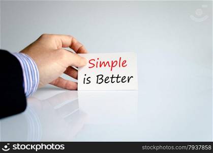 Simple is Better Concept Isolated Over White Background
