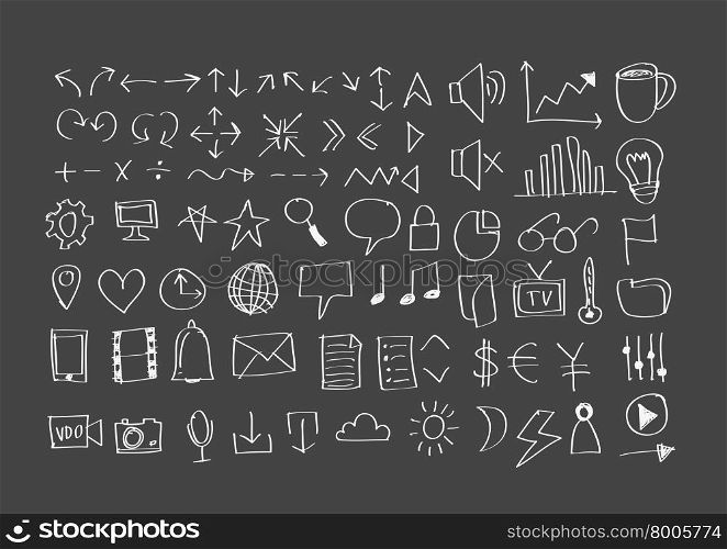Simple line icons Thin web Icons