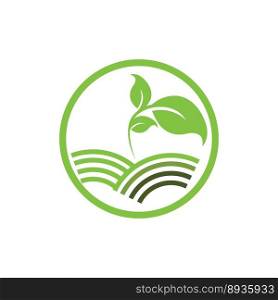 simple logos of agriculture and green plant seeds