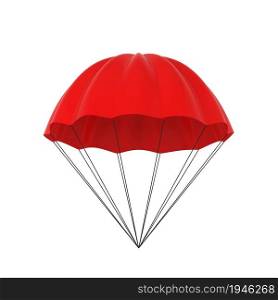 Simple parachute. 3d illustration isolated on white background