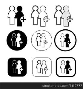 Simple people icon sign design