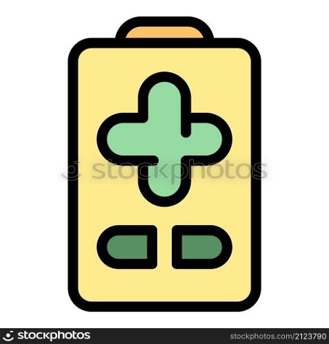 Simple remote control icon. Outline simple remote control vector icon color flat isolated. Simple remote control icon color outline vector