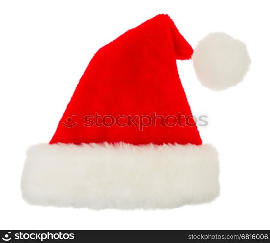 Simple santa hat isolated in white background