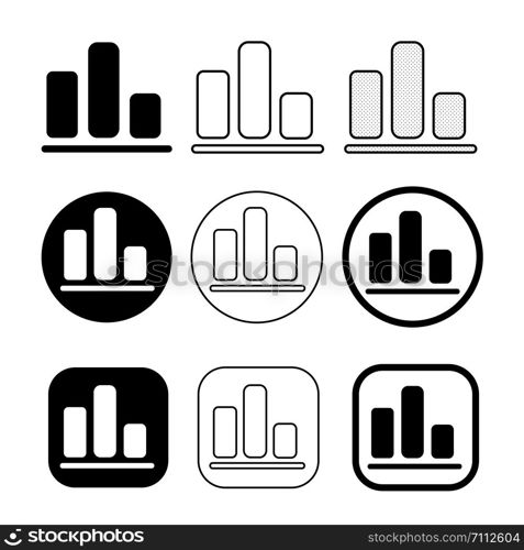 Simple set of diagram and graph icon