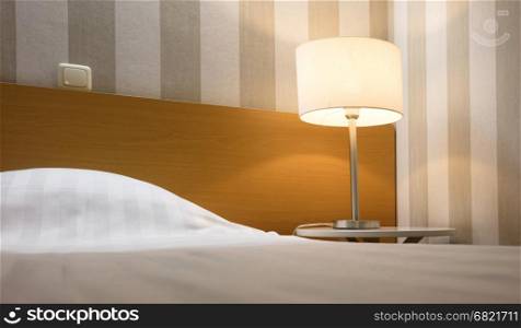 Simple small hotel room (classic), single bed