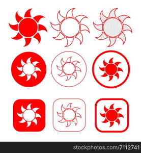 simple sun icon sign design