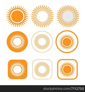 simple sun icon sign design