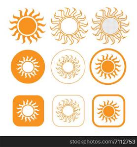simple sun icon sign design