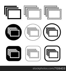simple windows tab icon sign design