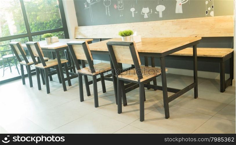 Simply set of wooden furniture, stock photo