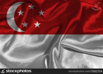 Singapore flag ,3D Singapore national flag 3D illustration symbol
