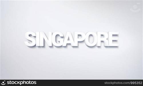 Singapore, text design. calligraphy. Typography poster. Usable as Wallpaper background