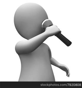 Singer Singing Showing Music Songs Or Karaoke Talent Concert