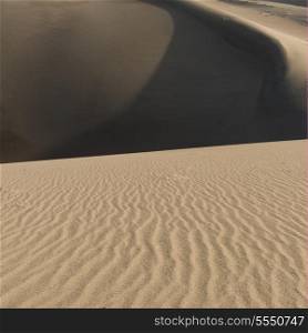 Singing sand dunes at Mingsha Shan, Gobi Desert, Dunhuang, Jiuquan, Gansu Province, China