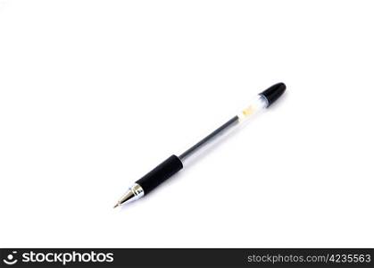 Single ballpoint pen on a white background