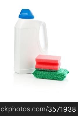 single big bottle and accesories for cleaning