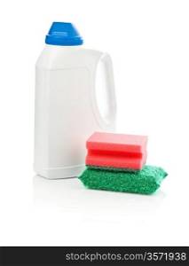 single big bottle and accesories for cleaning