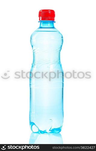 single bottle of water isolated