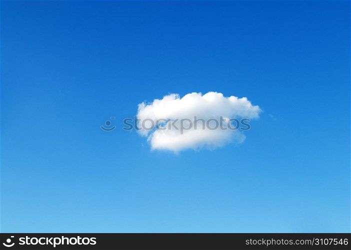 Single cloud on the bright summer day