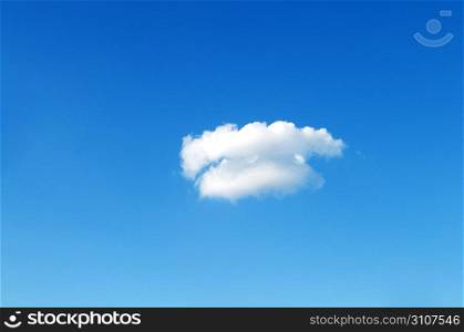 Single cloud on the bright summer day