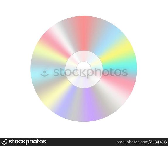 Single disc cd dvd isolated on white