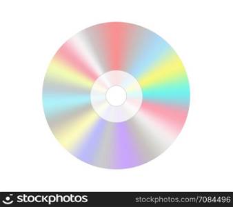 Single disc cd dvd isolated on white