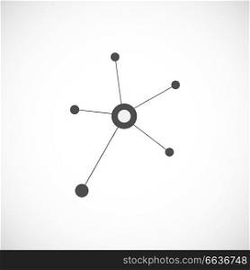 Single flat cocial icon. Vector network illustration.. Single flat cocial icon. Vector network illustration