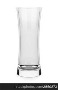 single glass vase isolated on white background