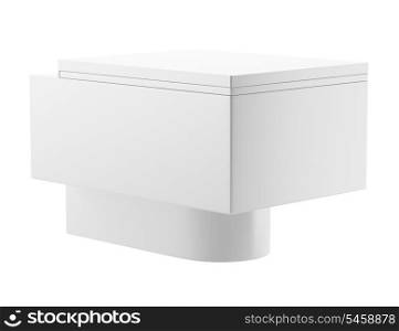 single modern toilet bowl isolated on white background