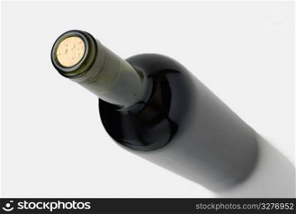 single wine bottle with cork