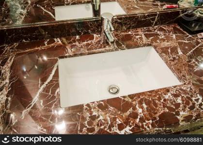 Sink in marble stand