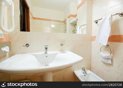 Sink in the modern bathroom