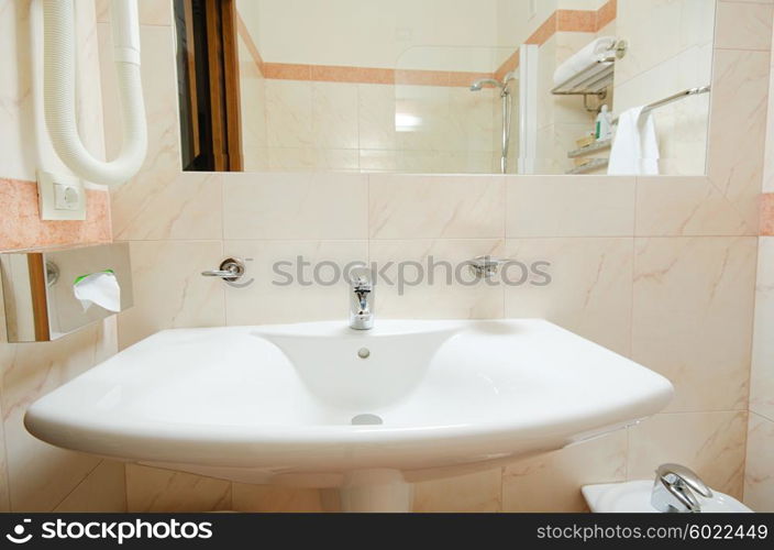 Sink in the modern bathroom