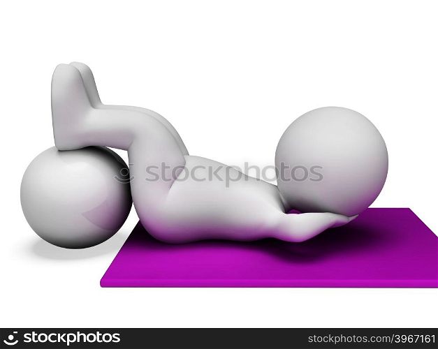 Sit Ups Meaning Getting Fit And Gyms 3d Rendering